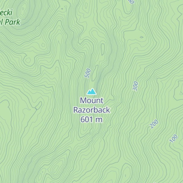 Map of Mount Razorback