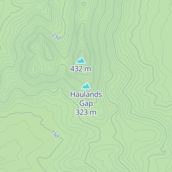 Map of Haulands Gap