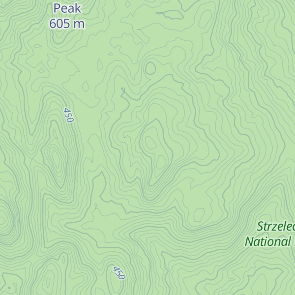 Map of Peaks Of Flinders