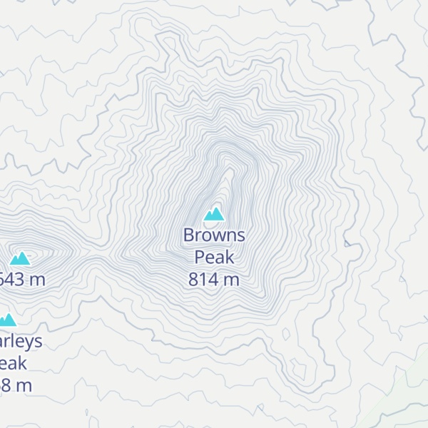 Map of Browns Peak