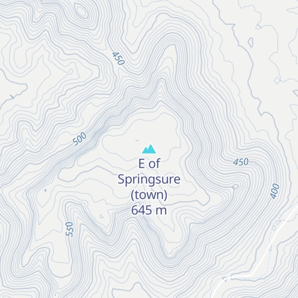 Map of E of Springsure (town)