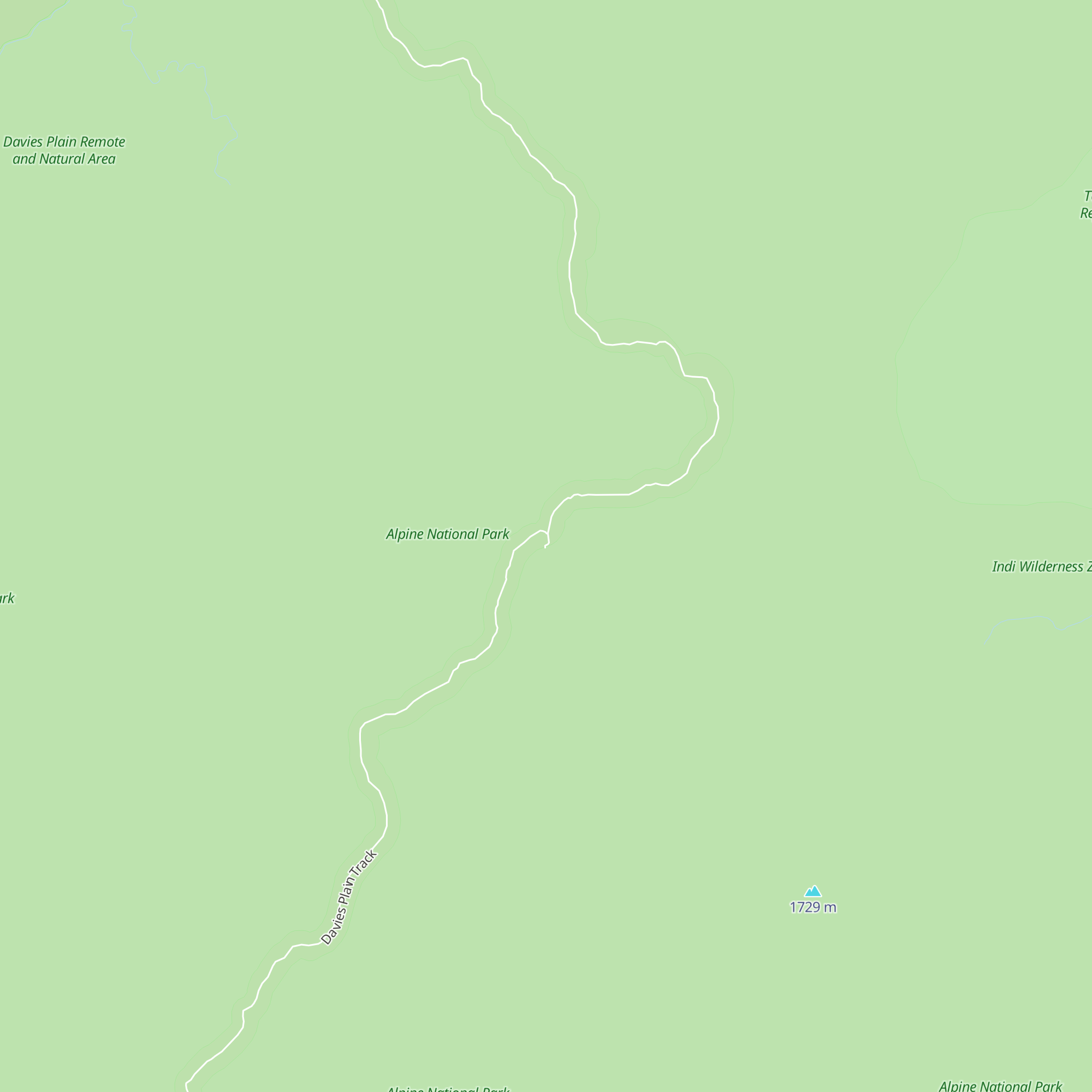 Davies Plain Hut map