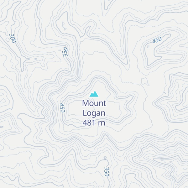 Map of Mount Logan