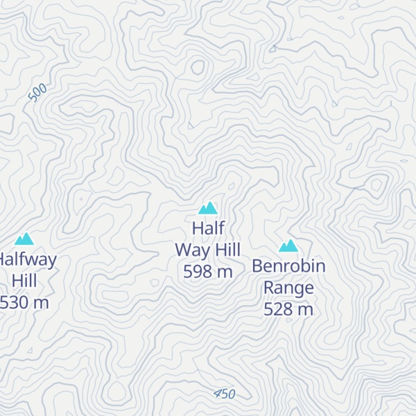 Map of Half Way Hill