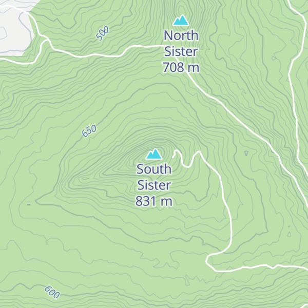 Map of South Sister