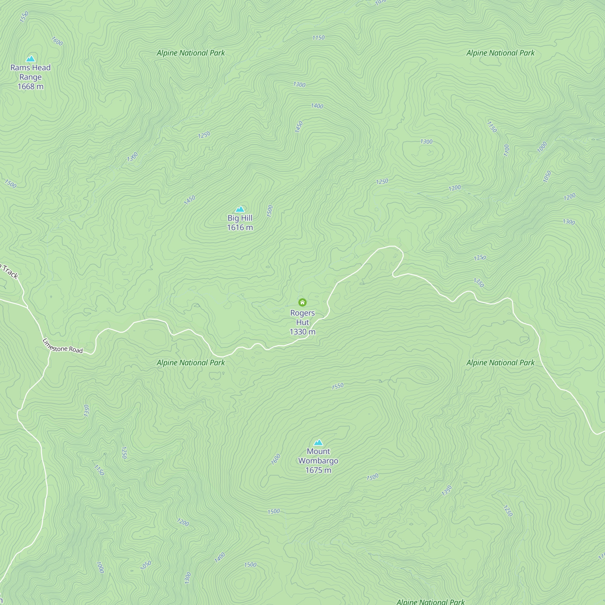 Rogers Hut map