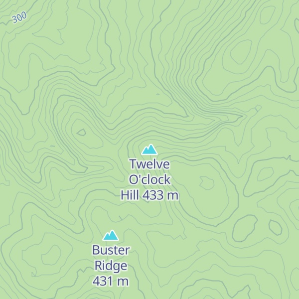 Map of Twelve O'clock Hill
