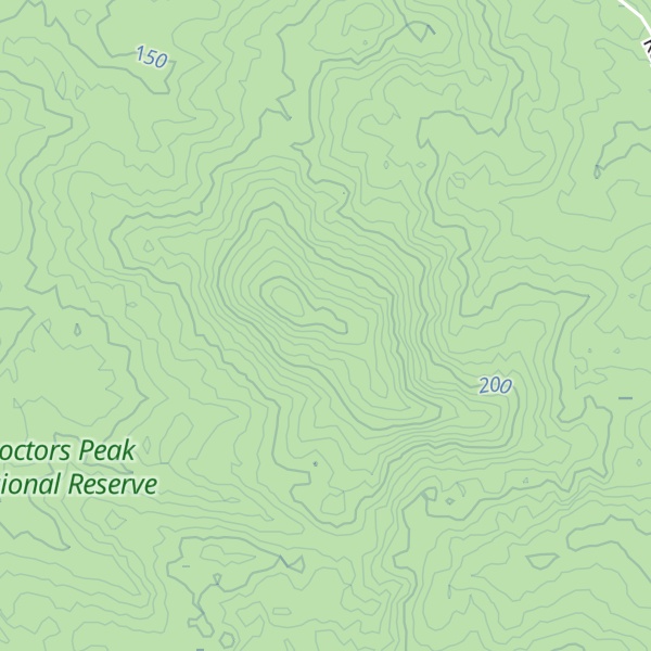 Map of Doctors Peak