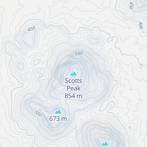 Map of Scotts Peak