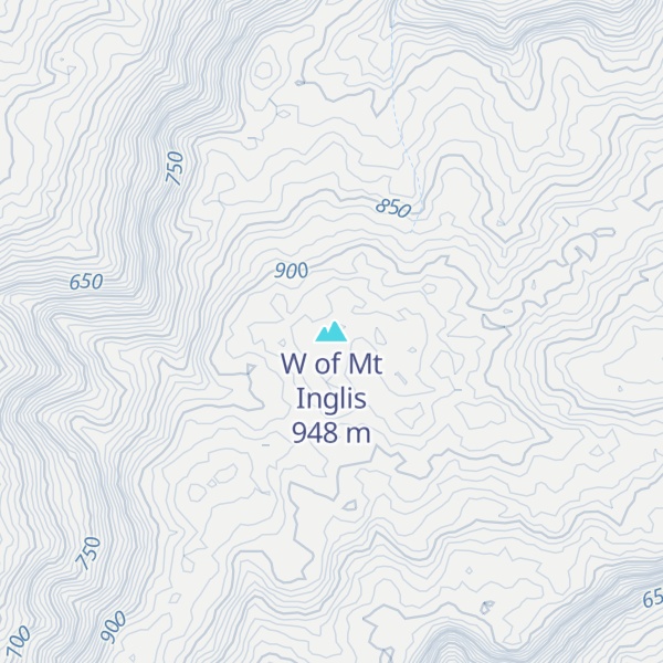 Map of W of Mt Inglis