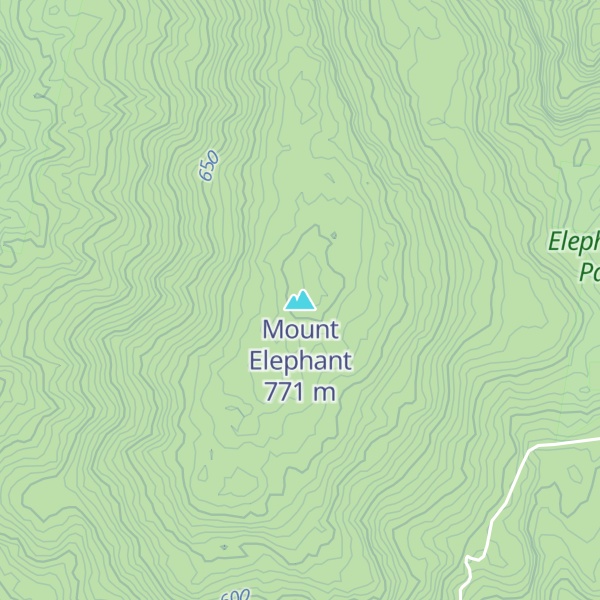 Map of Mount Elephant