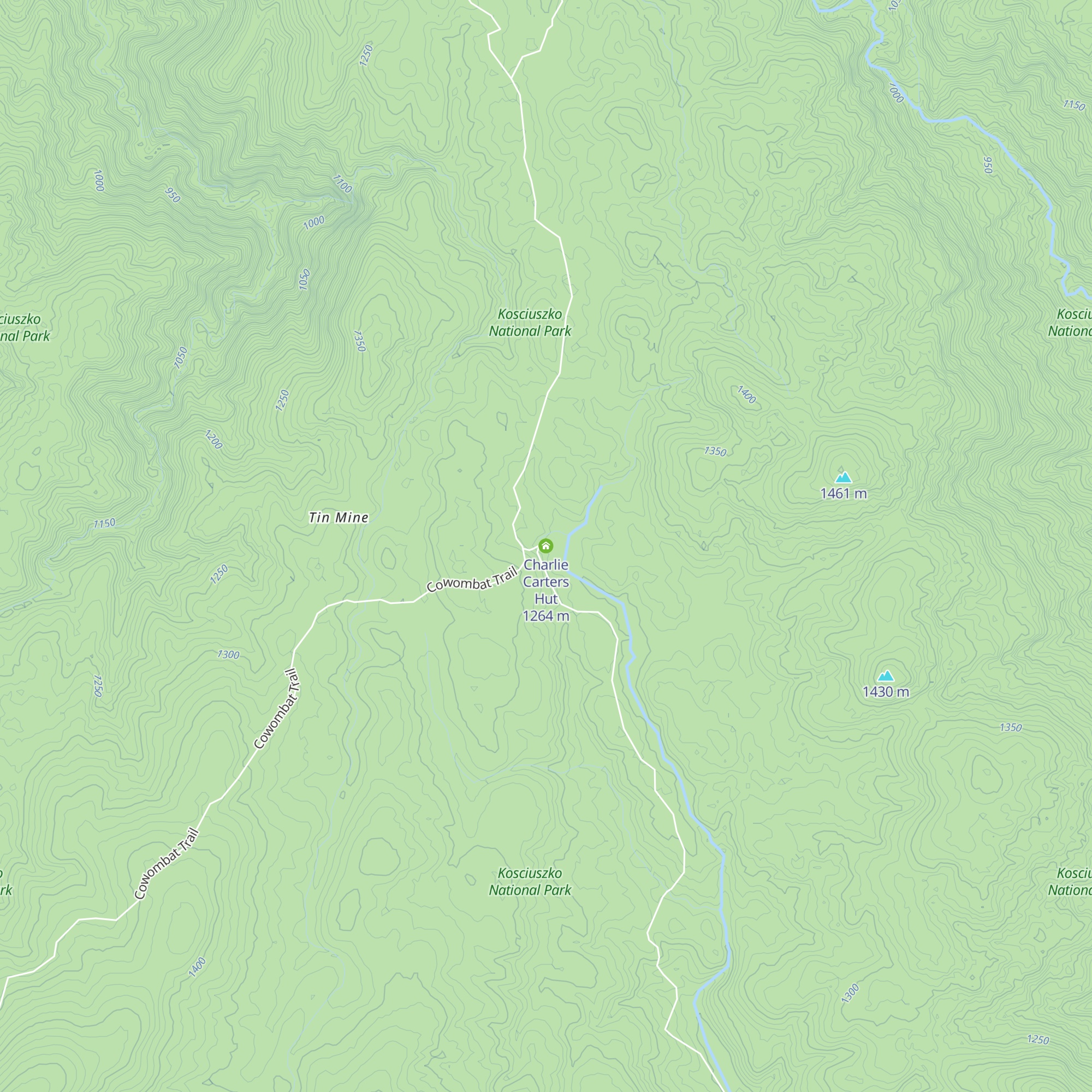 Charlie Carters Hut map