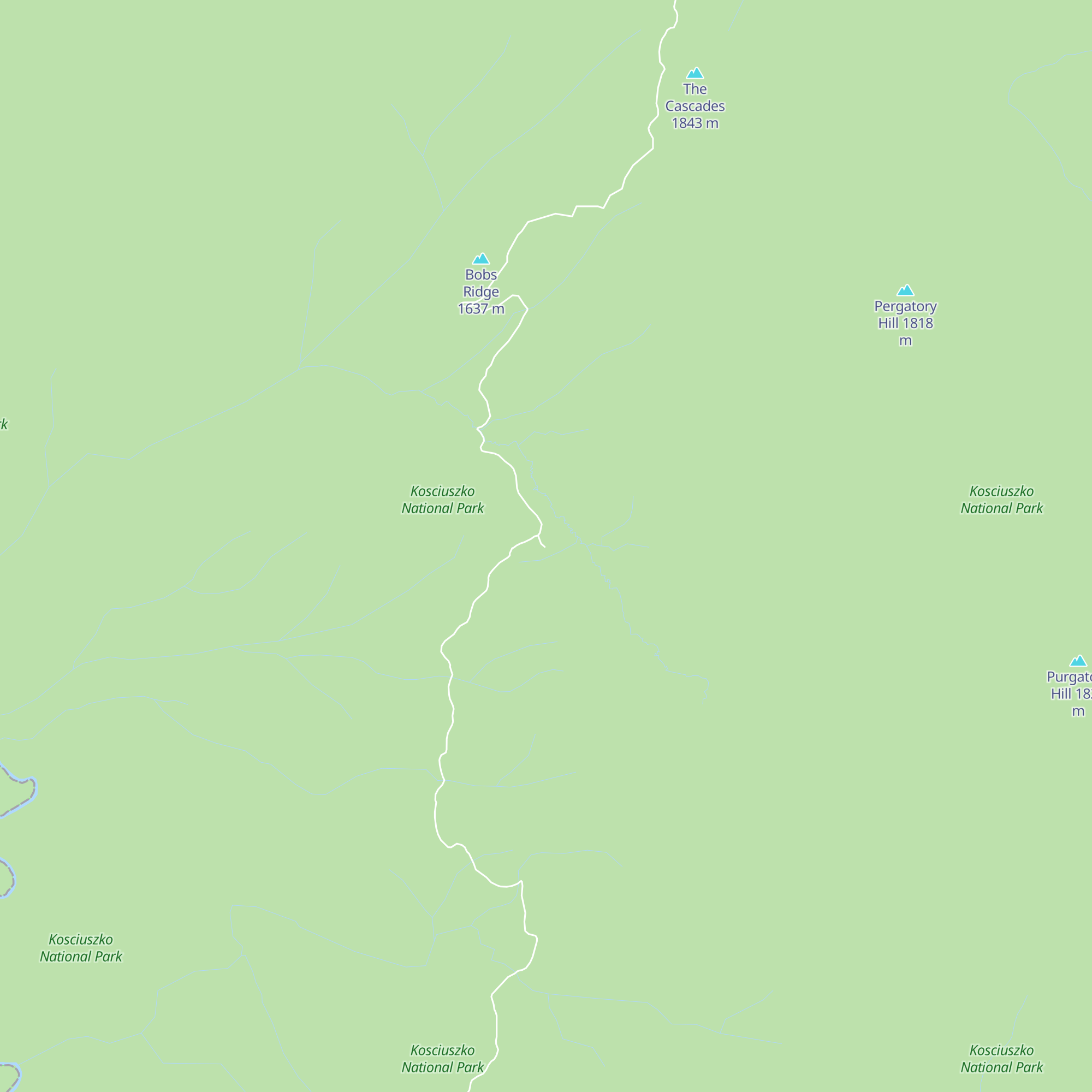Cascade Hut map