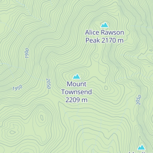 Map of Mount Townsend