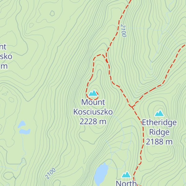Map of Mount Kosciuszko
