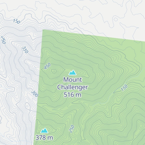 Map of Mount Challenger