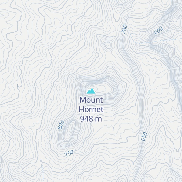 Map of Mount Hornet