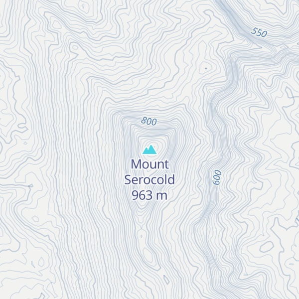 Map of Mount Serocold