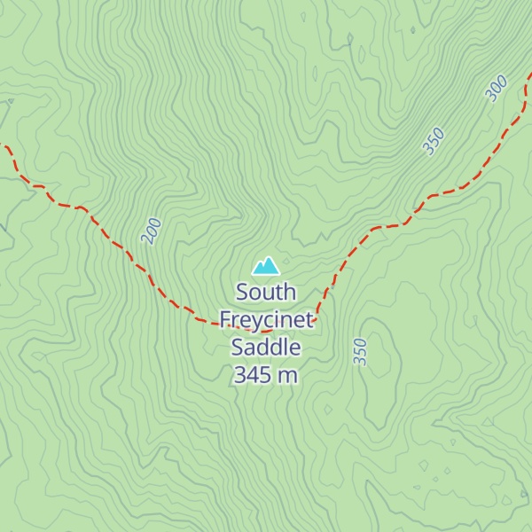 Map of South Freycinet Saddle