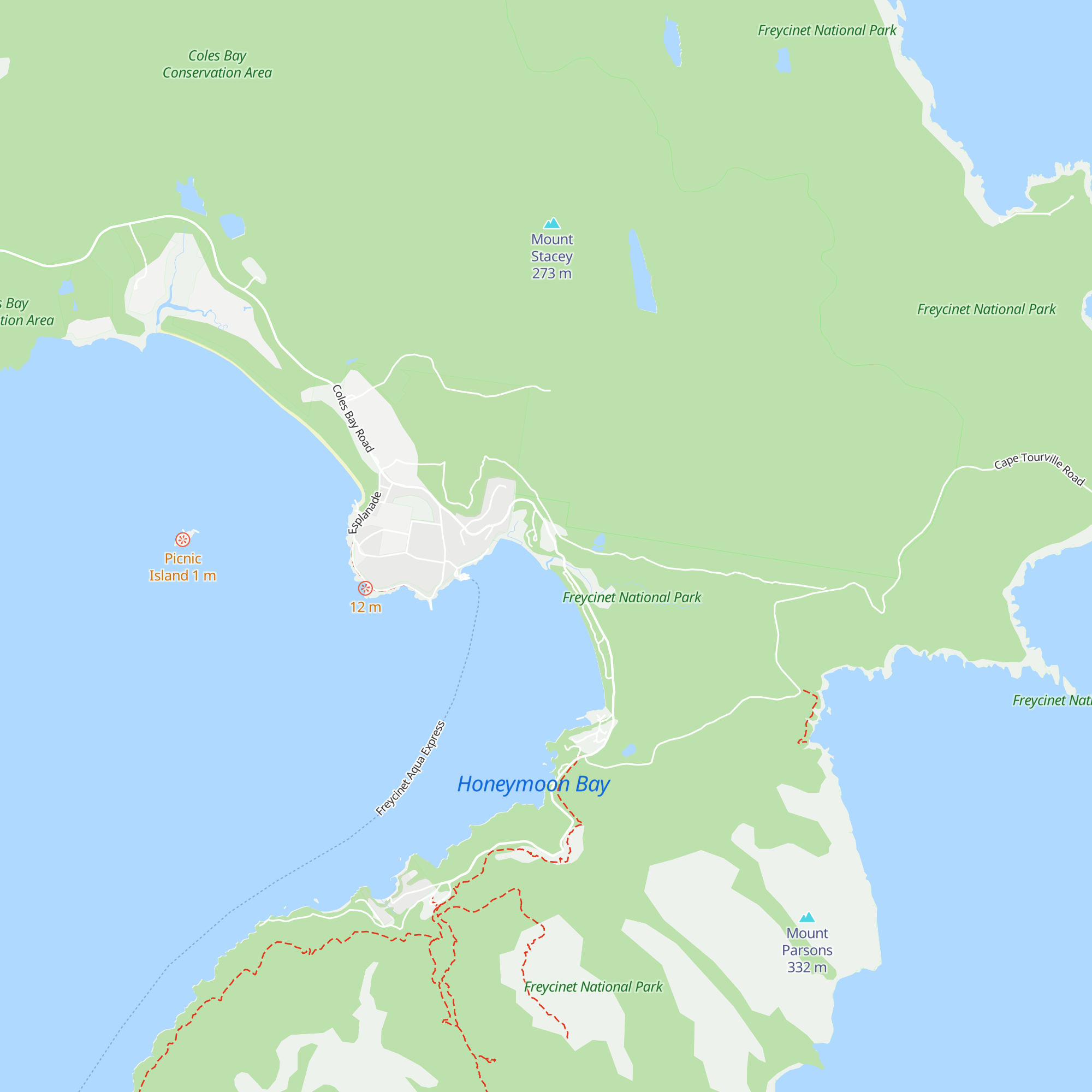 Freycinet National Park Visitor Centre map