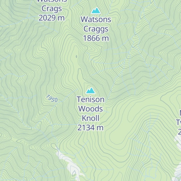 Map of Tenison Woods Knoll