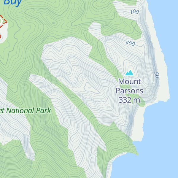 Map of Mount Baudin