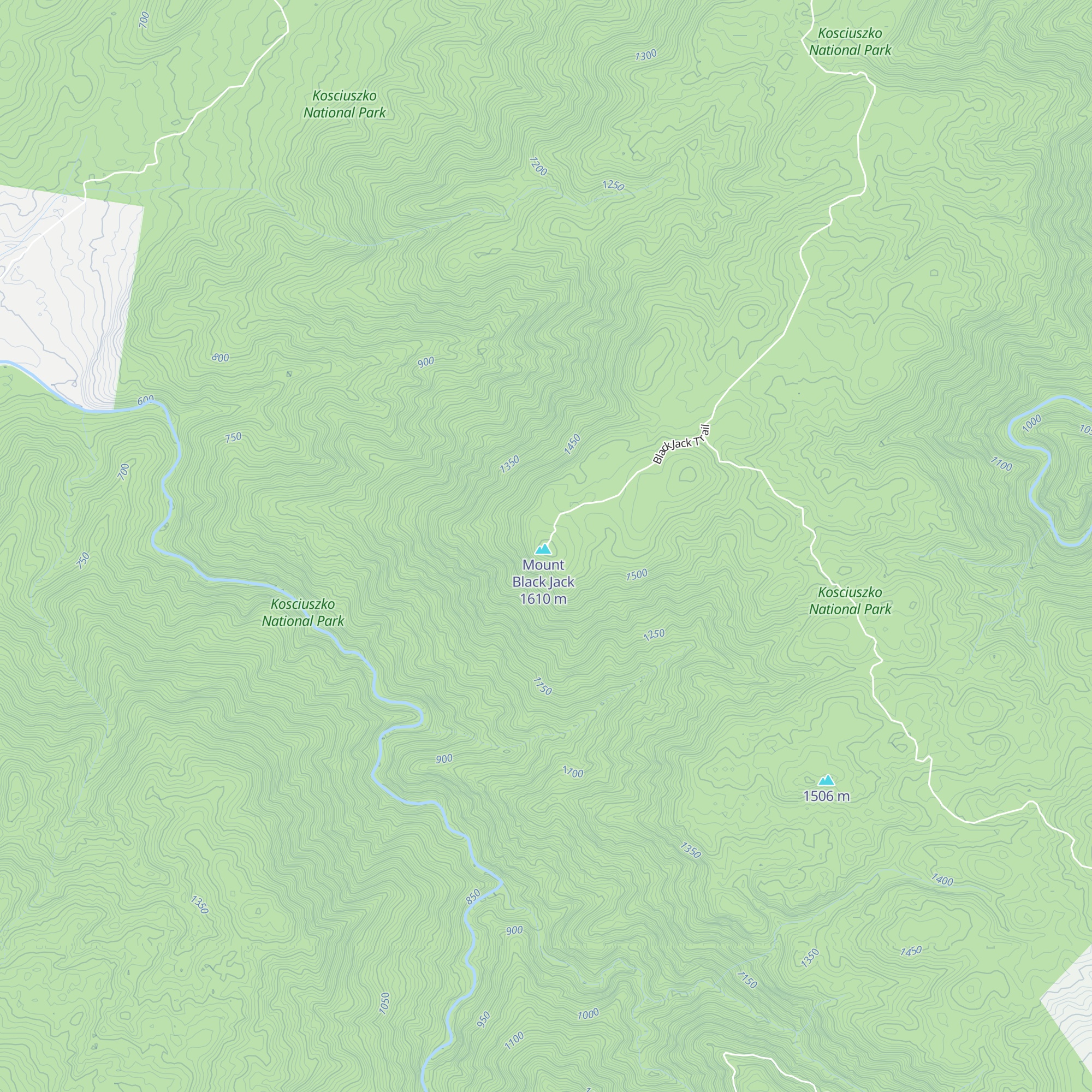 Black Jack Huts map