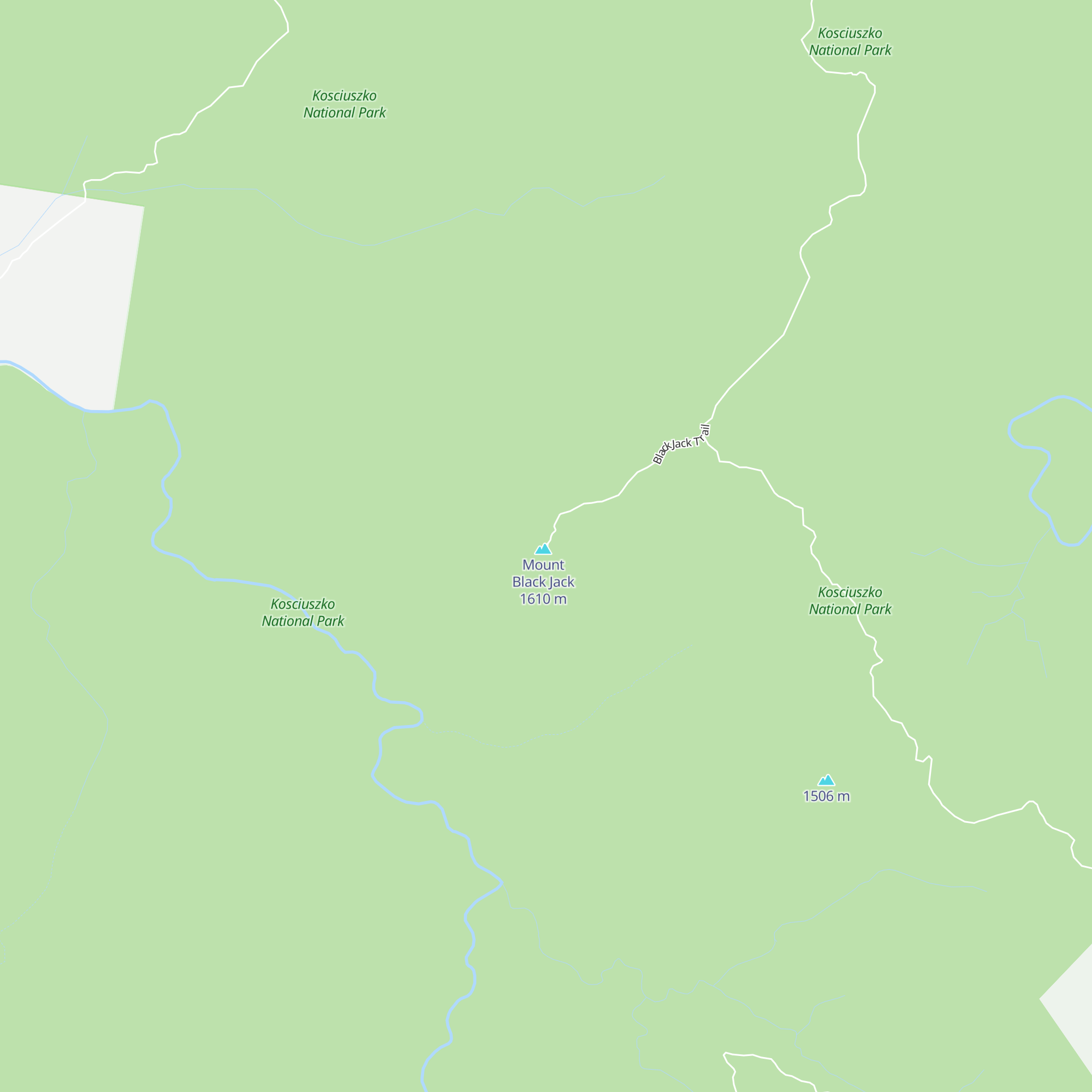 Black Jack Huts map