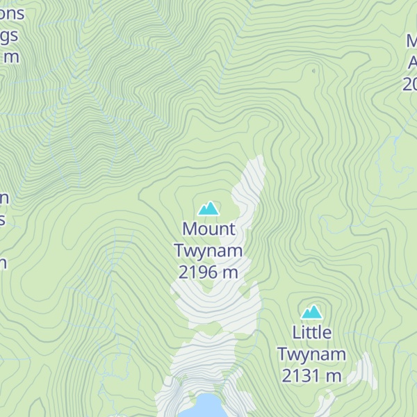 Map of Mount Twynam