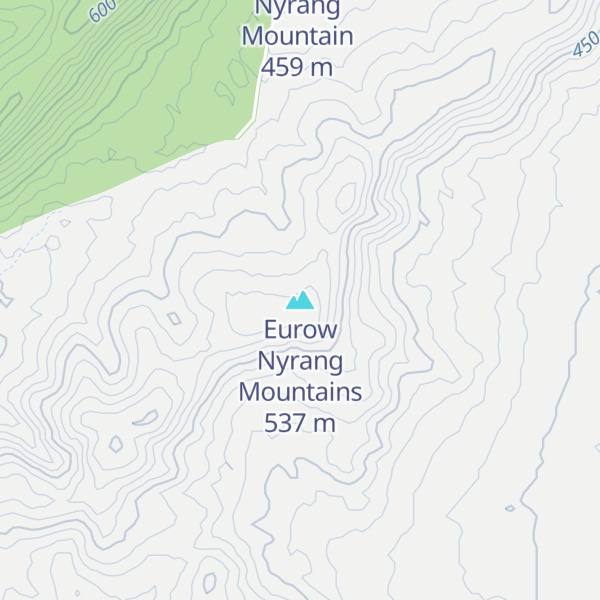 Map of Eurow Nyrang Mountains