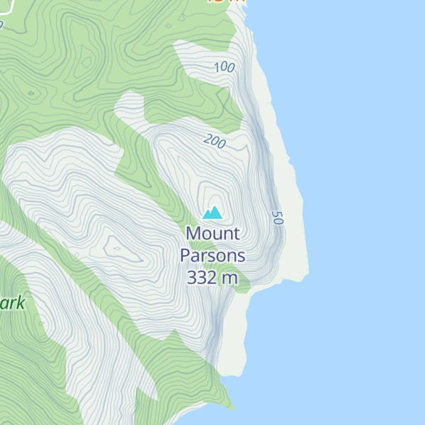 Map of Mount Parsons