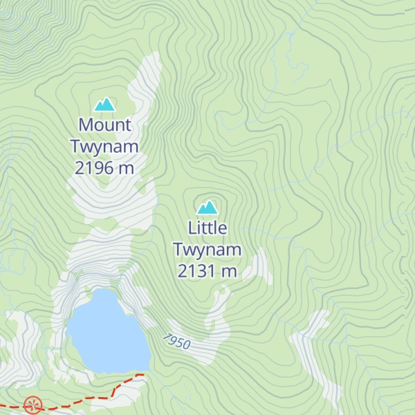 Map of Little Twynam