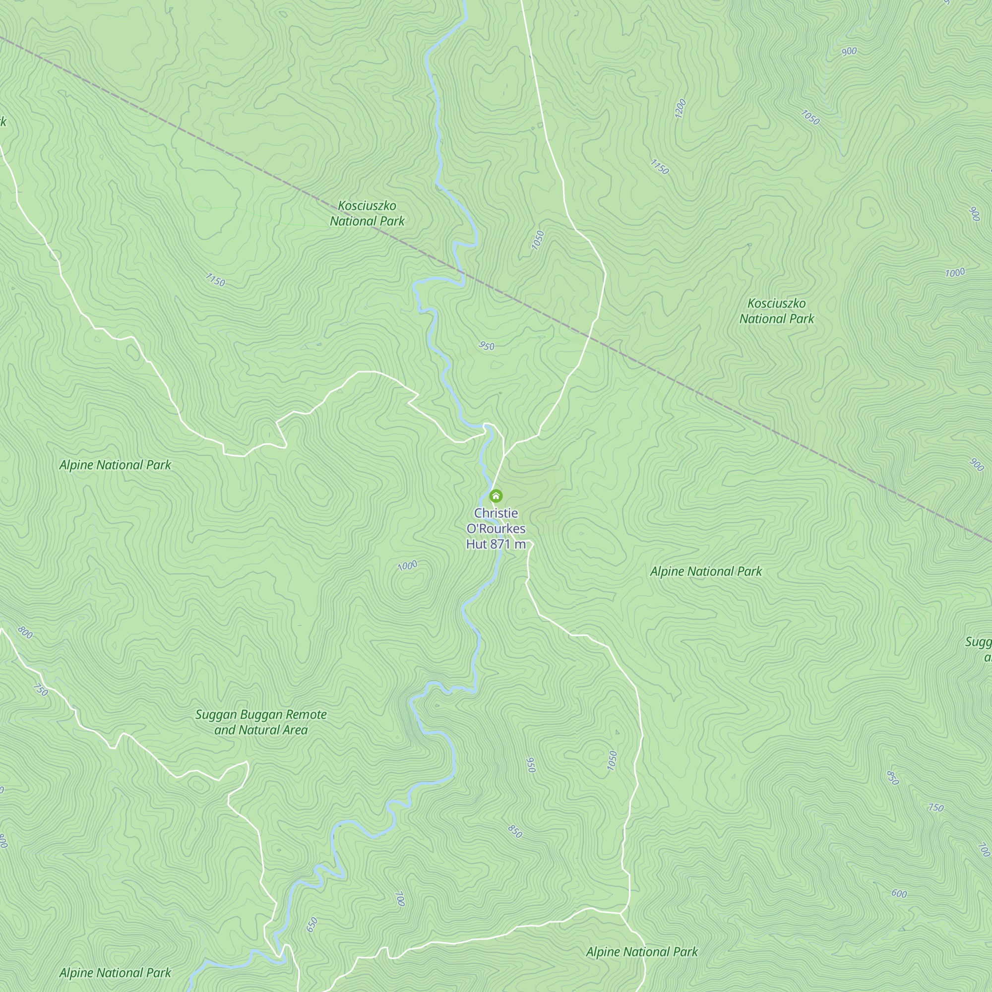 Christie O'Rourkes Hut map