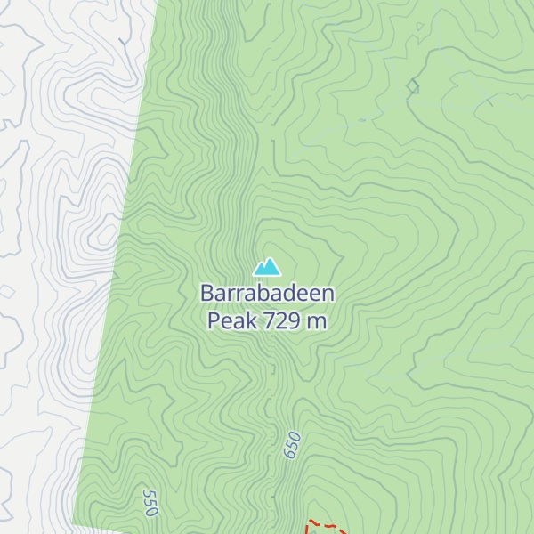 Map of Barrabadeen Peak