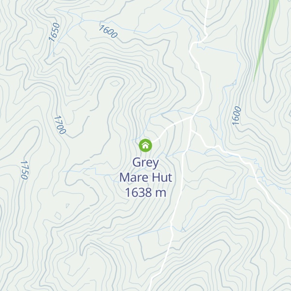 Map of Grey Mare Hut