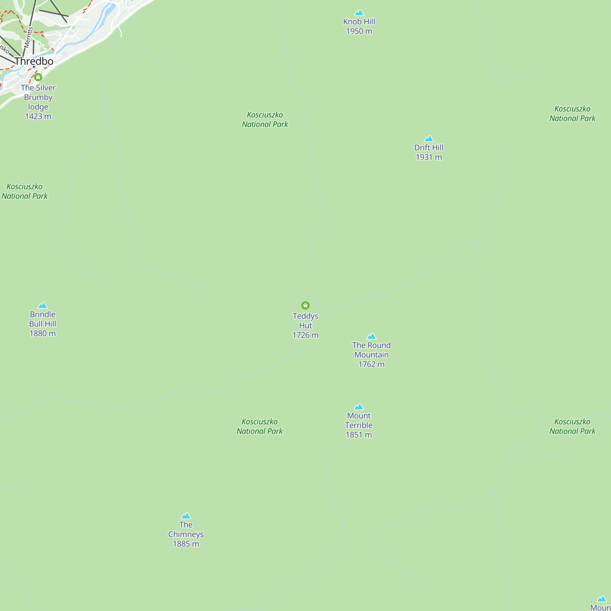 Teddys Hut map