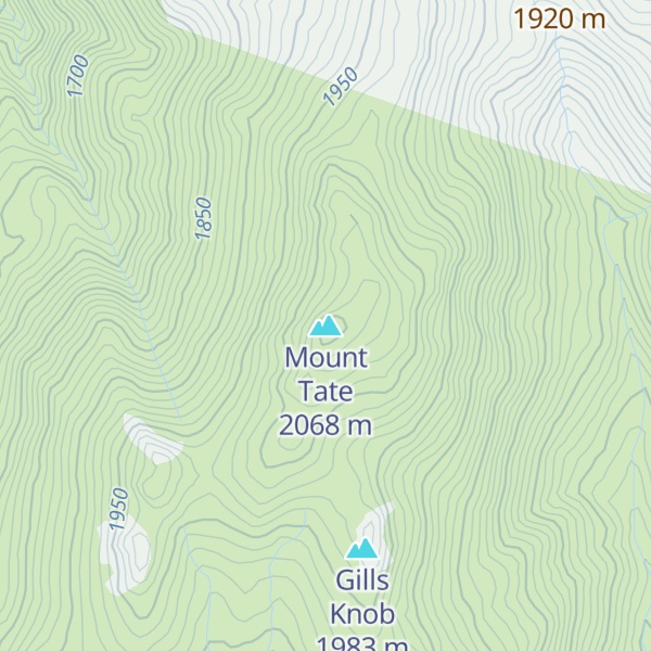 Map of Mount Tate