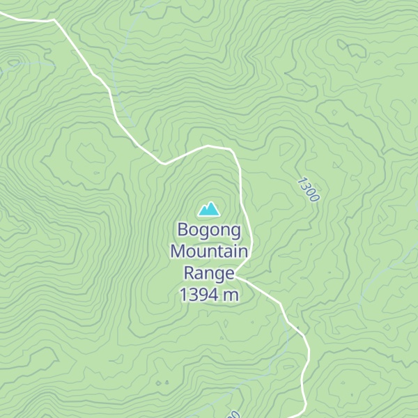 Map of Bogong Mountain Range