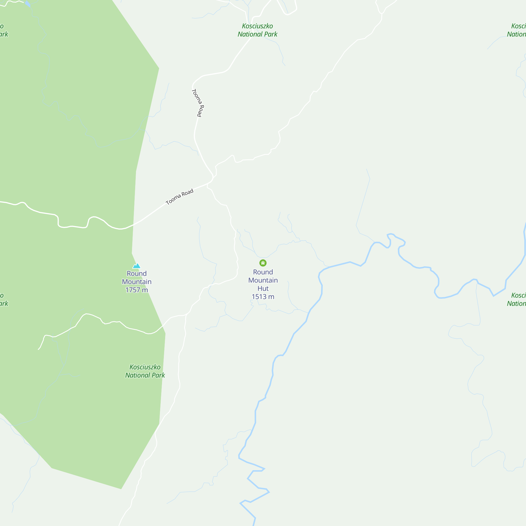 Round Mountain Hut map