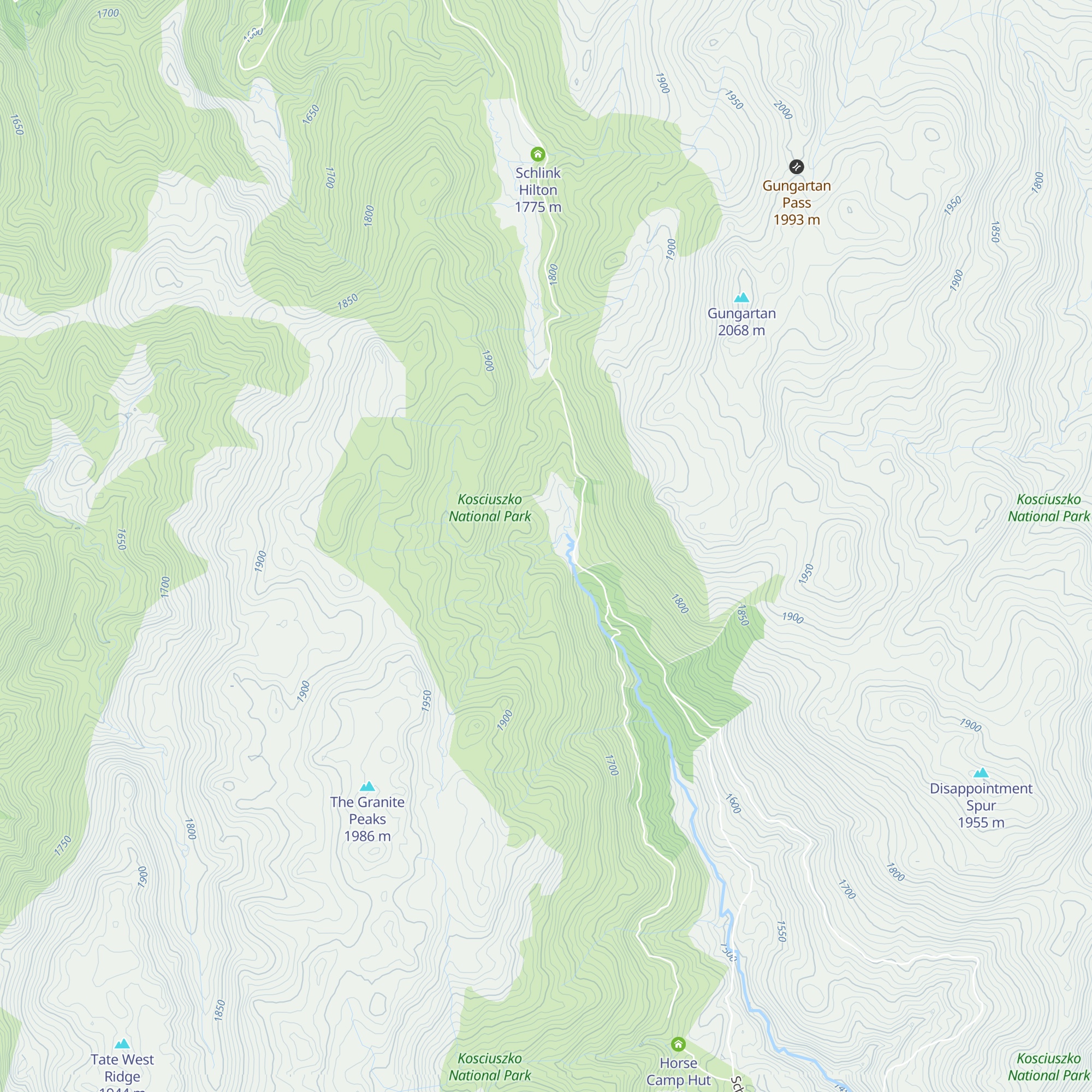 Whites River Hut map
