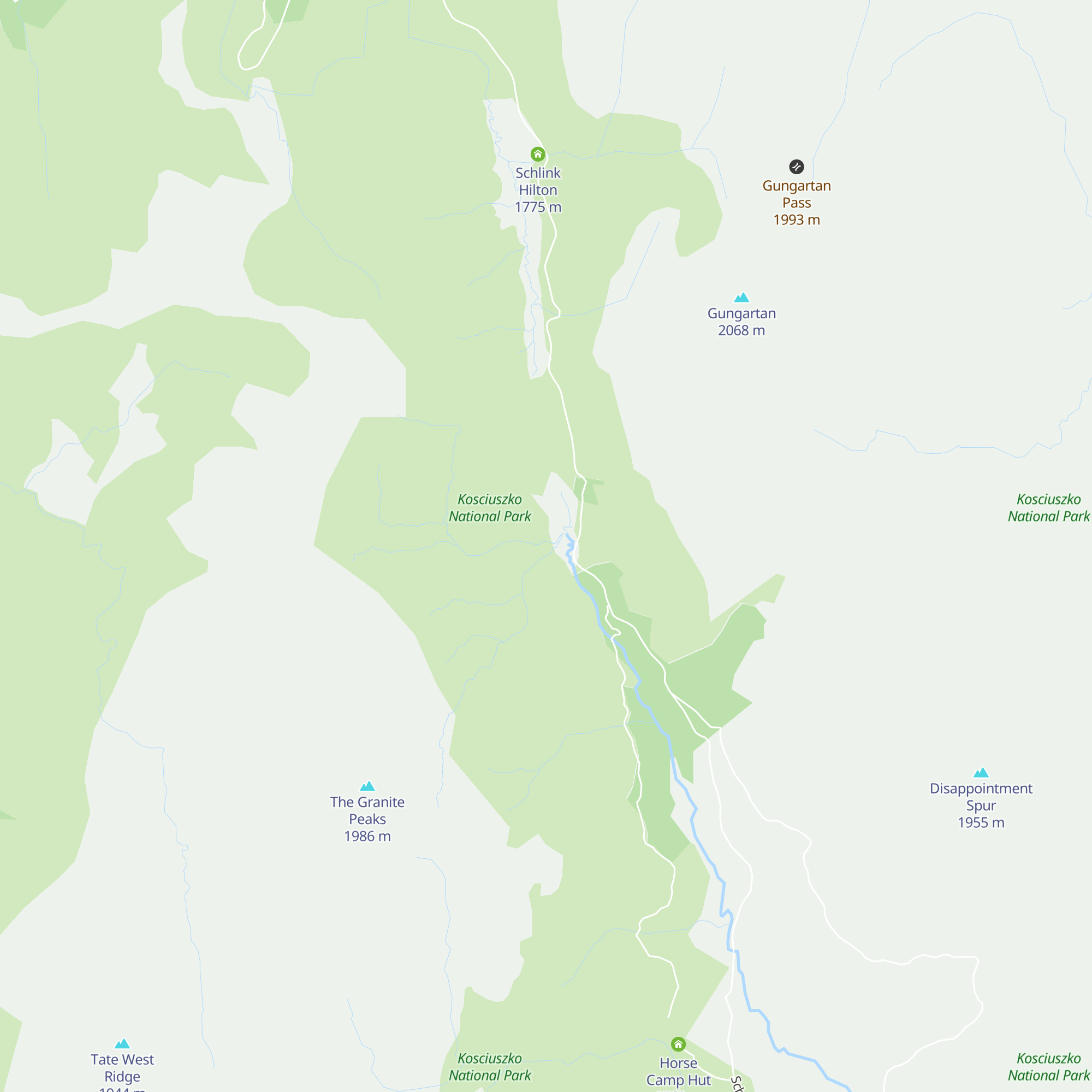 Whites River Hut map
