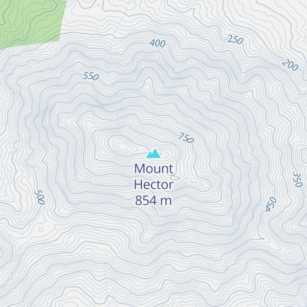 Map of Mount Hector