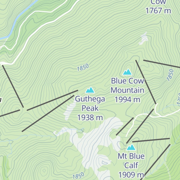Map of Guthega Peak