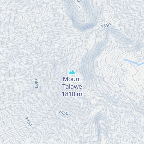 Map of Mount Talawe