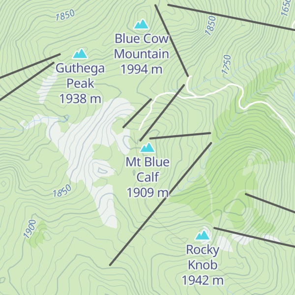 Map of Mt Blue Calf