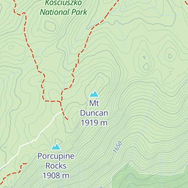 Map of Mt Duncan