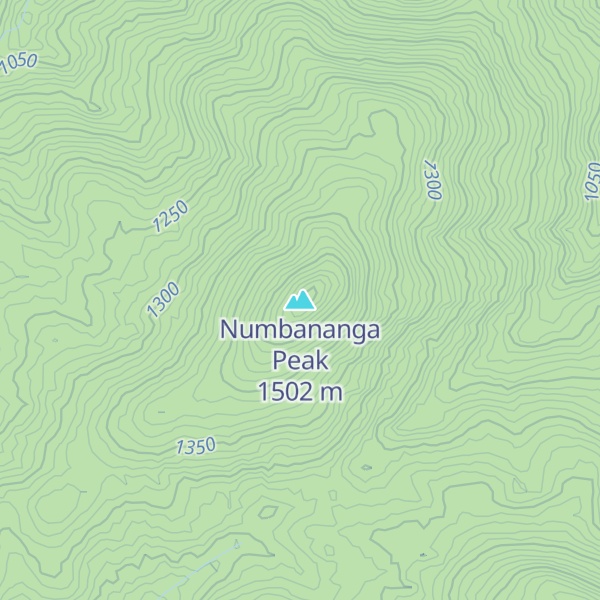 Map of Numbananga Peak