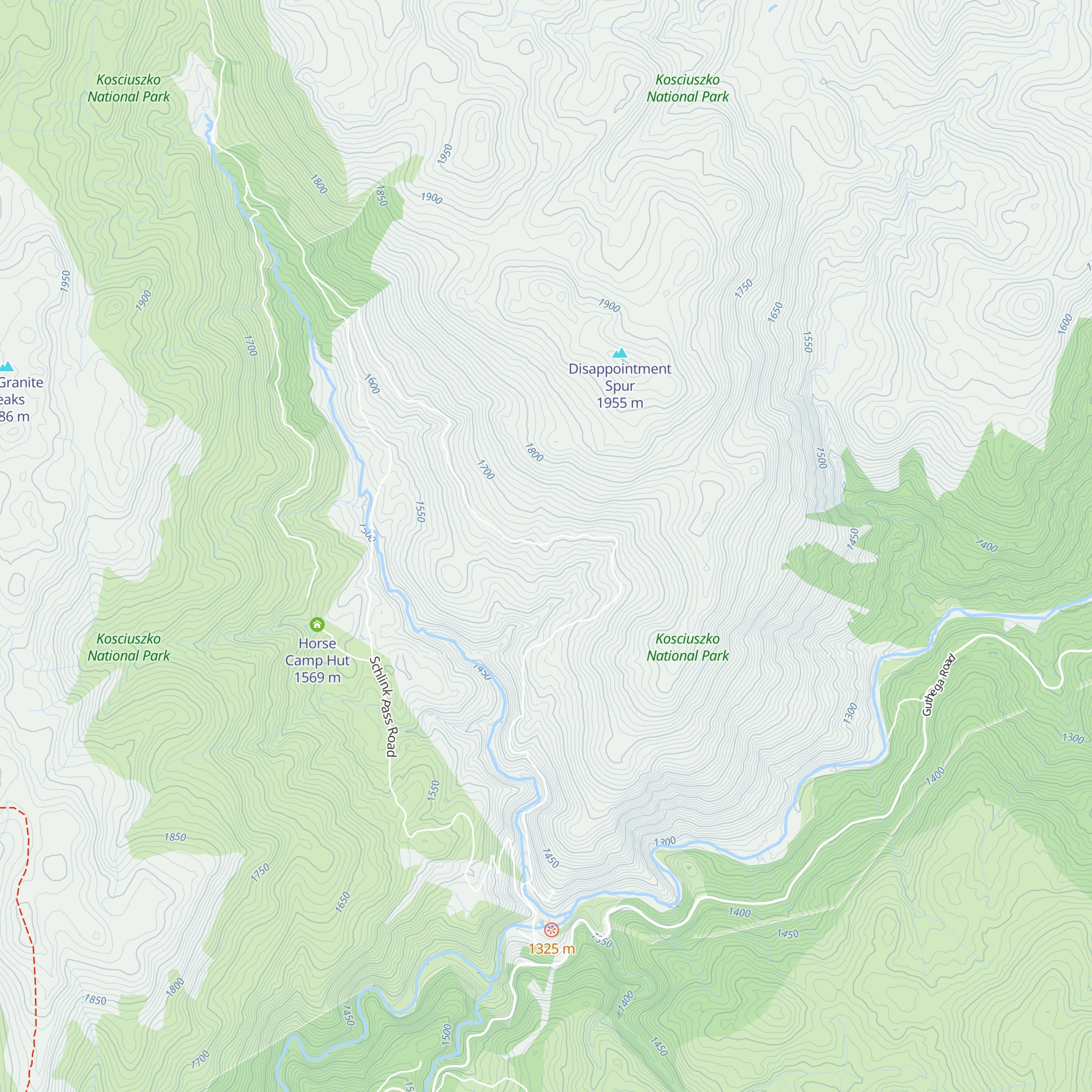 Disappointment Spur Hut map