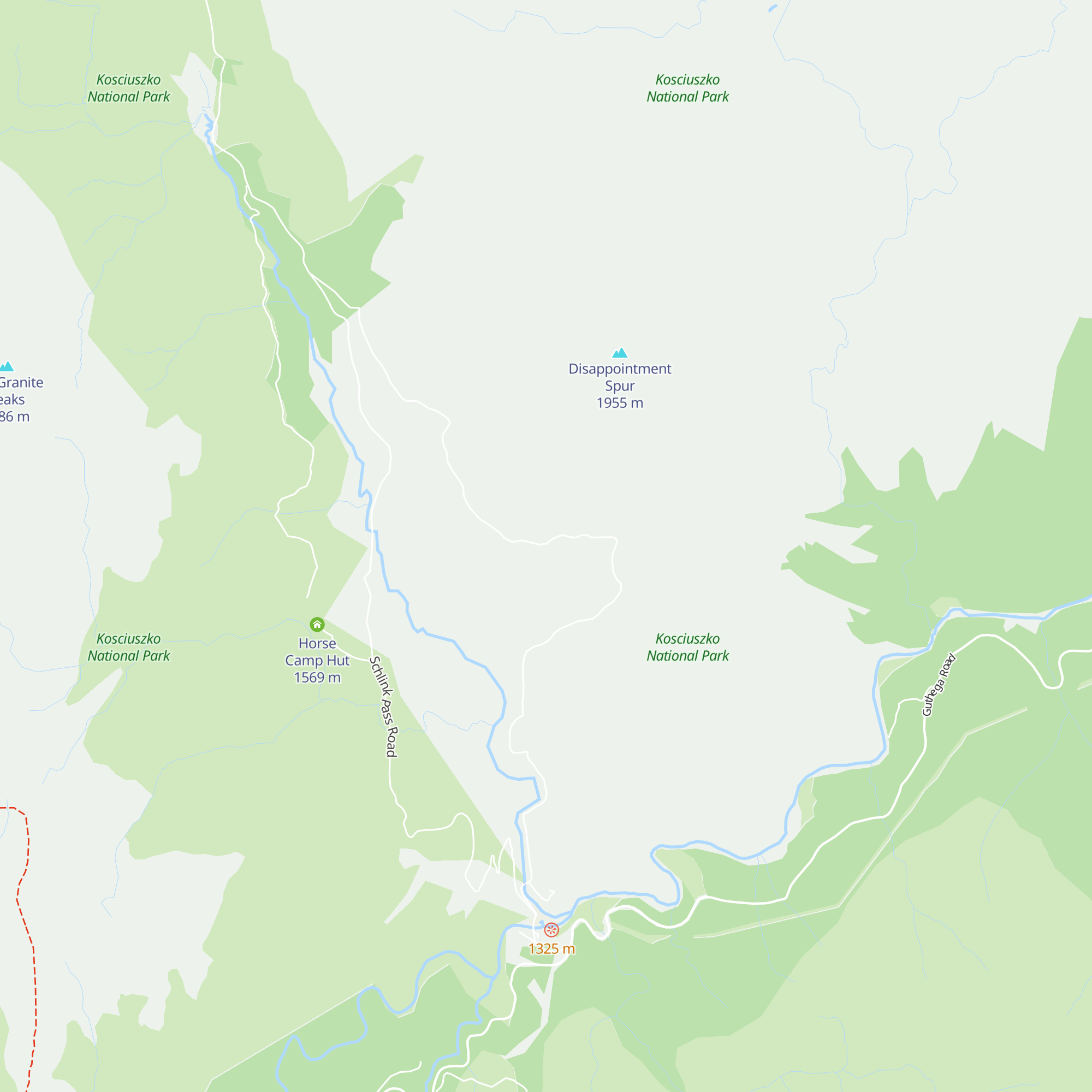 Disappointment Spur Hut map