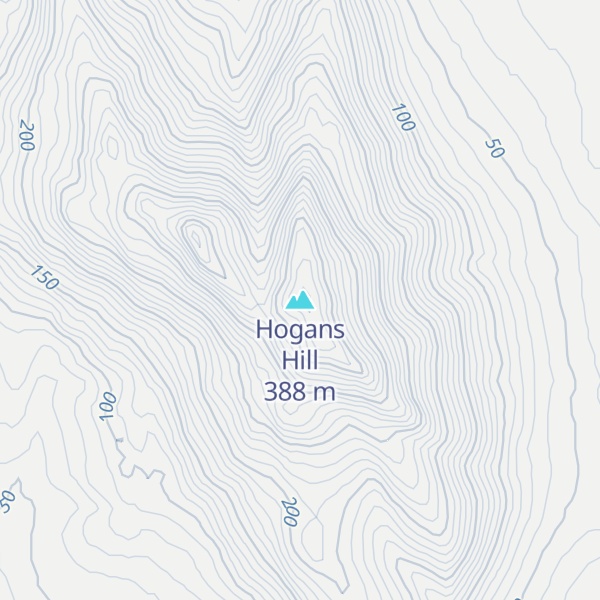 Map of Hogans Hill